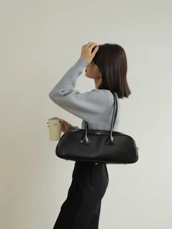 Women's Genuine Leather Bowling Bag