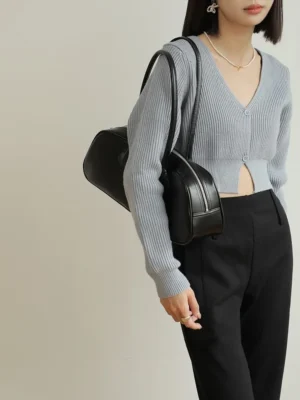 Women's Genuine Leather Bowling Bag