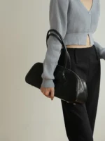 Women's Genuine Leather Bowling Bag