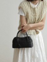 Women's Leather Woven Crossbody Bag