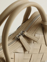 Women's Leather Woven Crossbody Bag