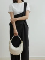 Genuine Leather Underarm Horse Saddle Bag