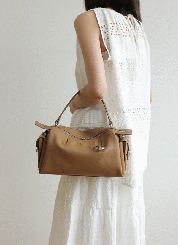 Women's Slouch Leather Boston Bag