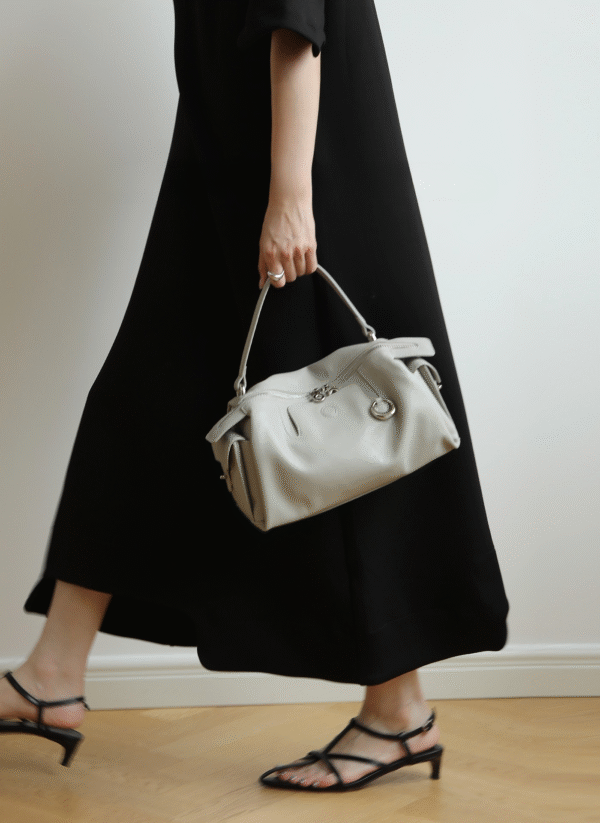 Women's Slouch Leather Boston Bag