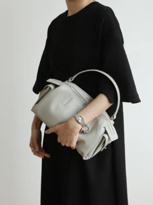 Women's Slouch Leather Boston Bag