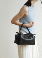 Women's Slouch Leather Boston Bag