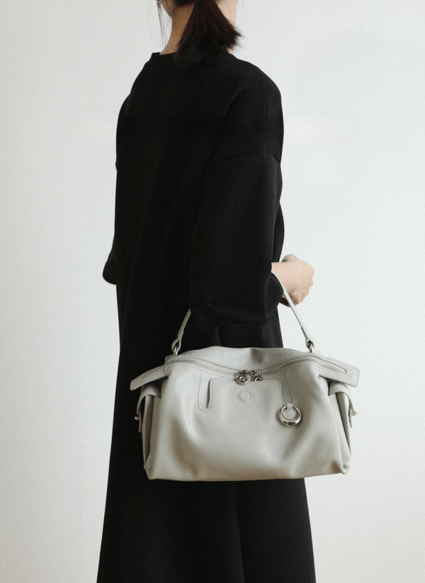 Women's Slouch Leather Boston Bag