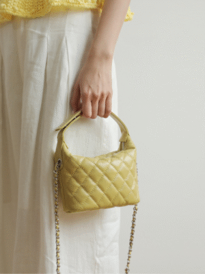 Women's Leather Mini Diamond Quilted Shoulder Bag