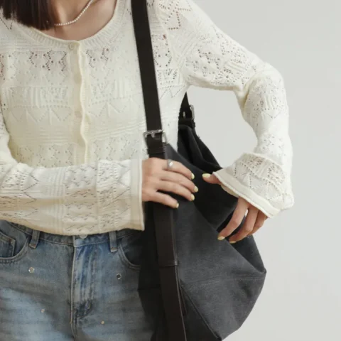 Large Canvas Tote Bag - Shoulder Bag