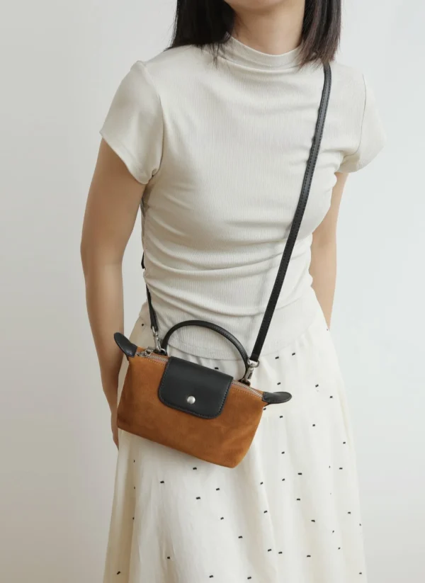 Mini Suede Cross-body Pouch Bag