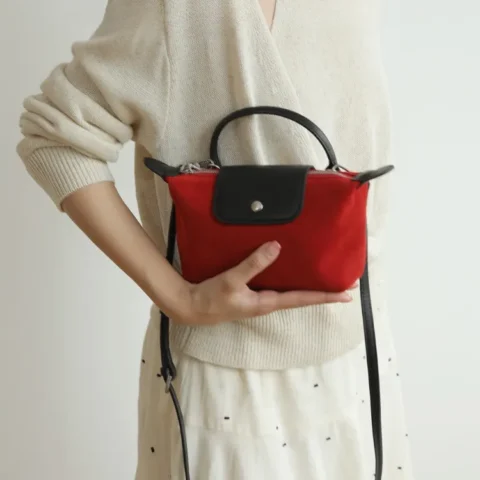 Mini Suede Cross-body Pouch Bag