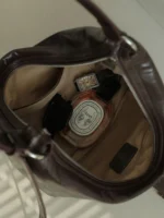 Luxury Leather Belted Hobo Bag