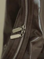 Luxury Leather Belted Hobo Bag