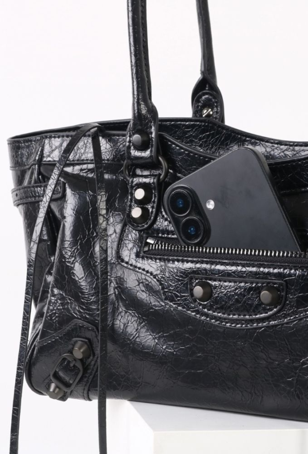 City Balenciaga Inspired Tote Bag - Black