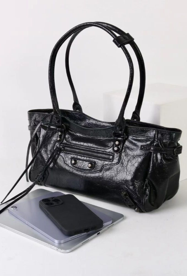 City Balenciaga Inspired Tote Bag - Black