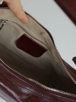 Women's Leather Half Moon Shoulder Bag