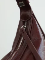 Women's Leather Half Moon Shoulder Bag
