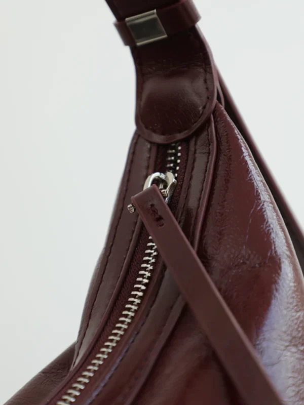 Women's Leather Half Moon Shoulder Bag