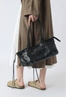 City Balenciaga Inspired Tote Bag - Black