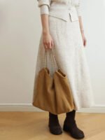 Womens Suede Chain Shoulder Bag