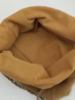 Womens Suede Chain Shoulder Bag