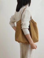 Womens Suede Chain Shoulder Bag