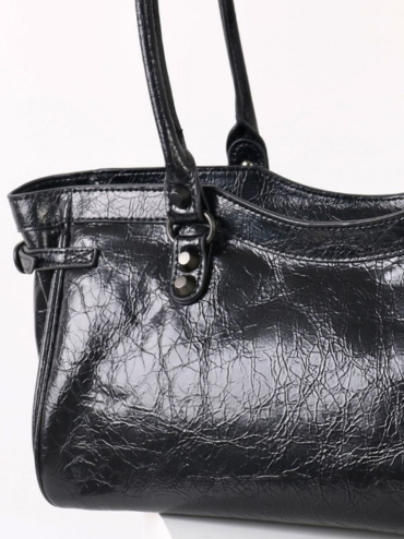 City Balenciaga Inspired Tote Bag - Black - image 3