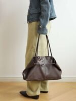 Genuine Leather Oversized Tote Bag