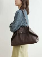 Genuine Leather Oversized Tote Bag