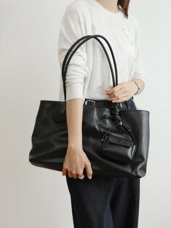 Genuine Leather Oversized Tote Bag