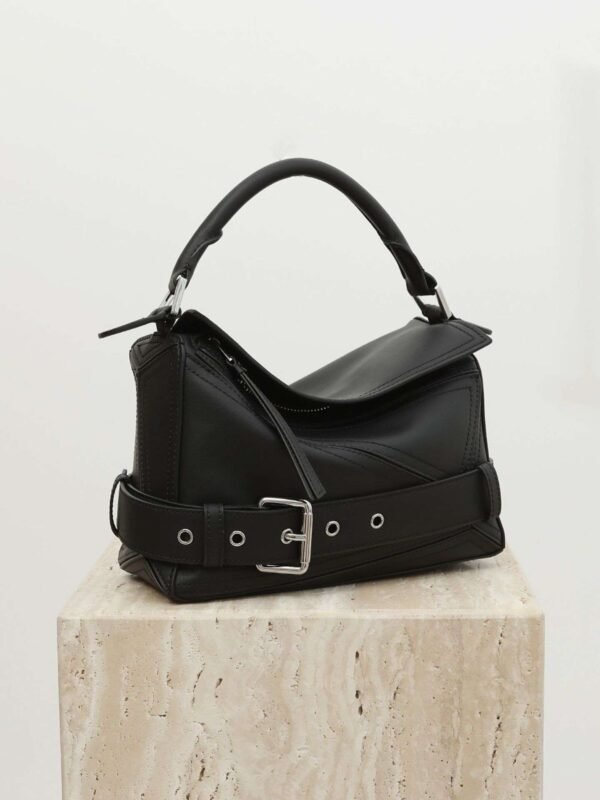 Small Leather Puzzle Biker Bag