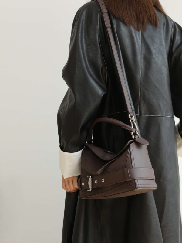 Small Leather Puzzle Biker Bag