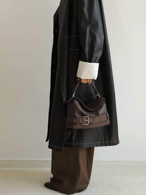 Small Leather Puzzle Biker Bag