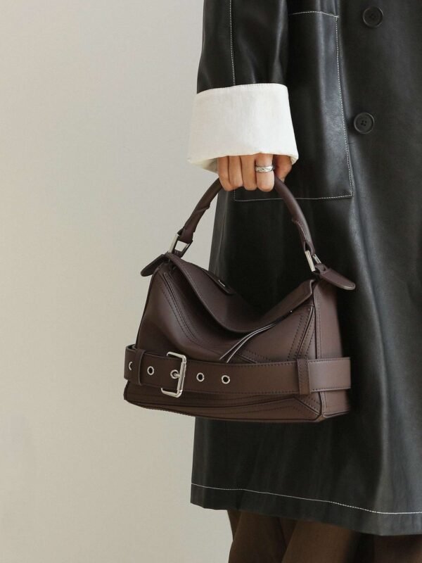 Small Leather Puzzle Biker Bag