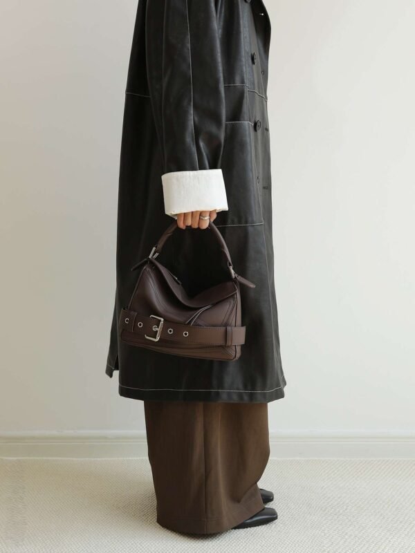 Small Leather Puzzle Biker Bag