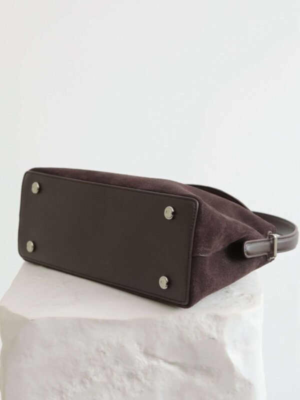 Suede Leather Satchel Handbag