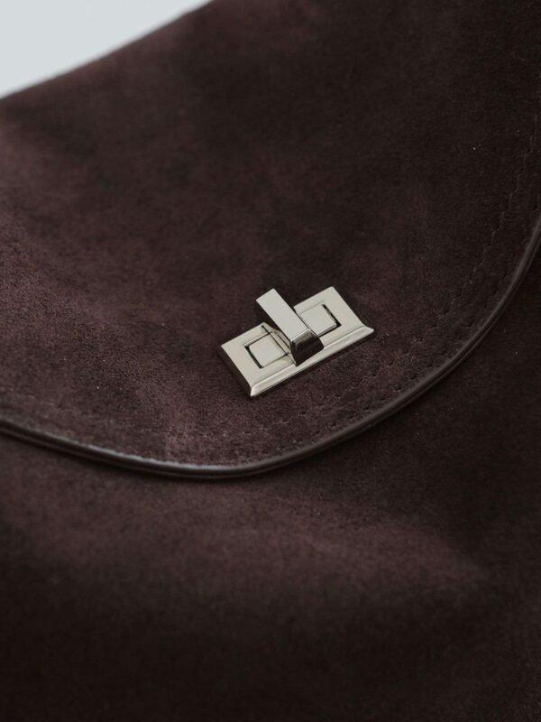 Suede Leather Satchel Handbag