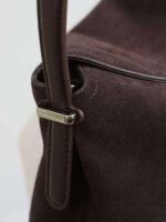 Suede Leather Satchel Handbag