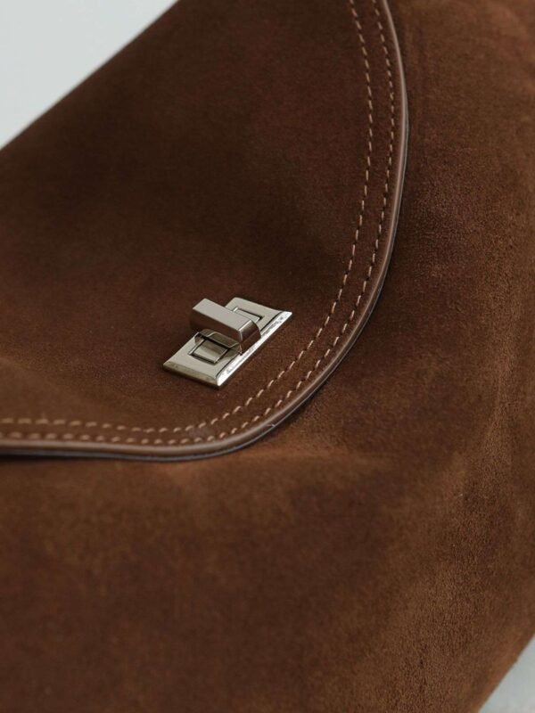 Suede Leather Satchel Handbag
