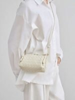 Women's Leather Knot Detailed Crossbody Bag