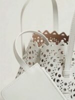 Women's Leather Mini Laser Cut Handbag