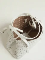 Women's Leather Mini Laser Cut Handbag