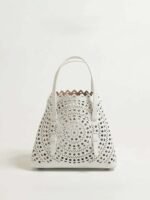 Women's Leather Mini Laser Cut Handbag