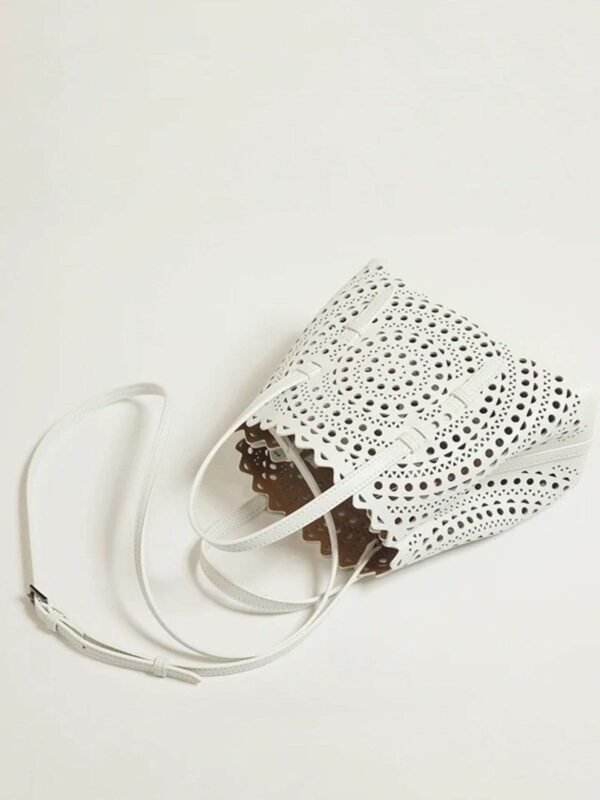 Women's Leather Mini Laser Cut Handbag