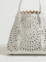 Women's Leather Mini Laser Cut Handbag