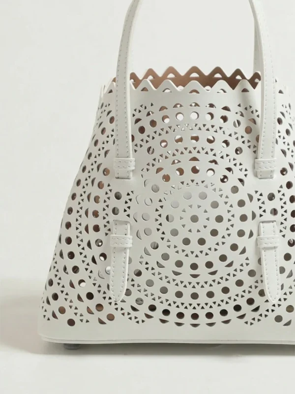 Women's Leather Mini Laser Cut Handbag