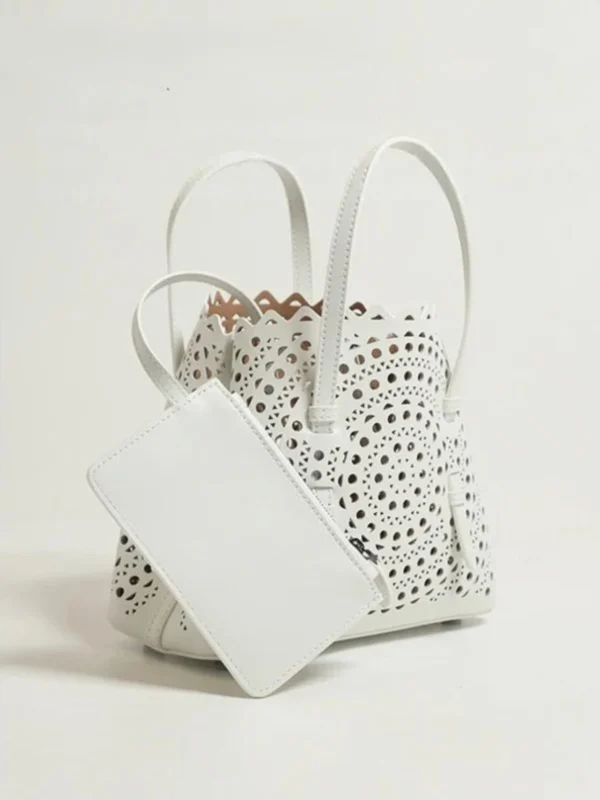 Women's Leather Mini Laser Cut Handbag