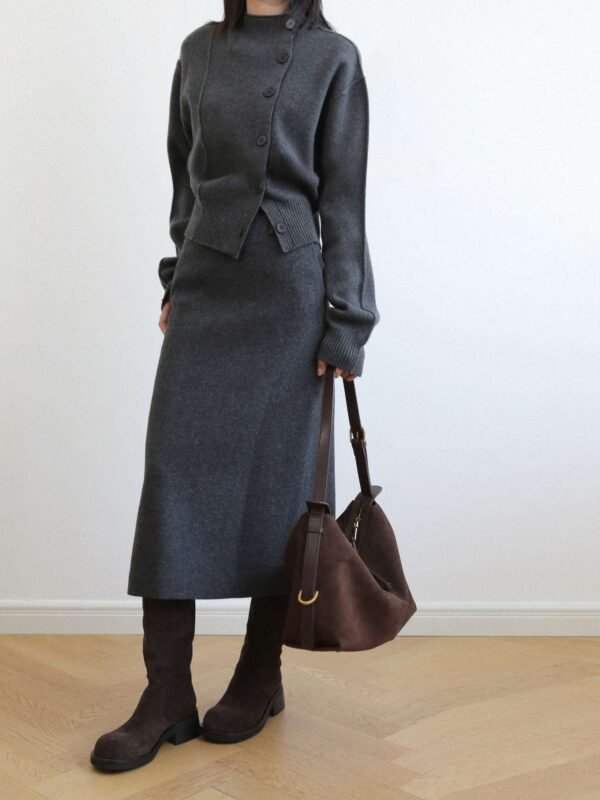 Womens Suede Hobo Shoulder Bag