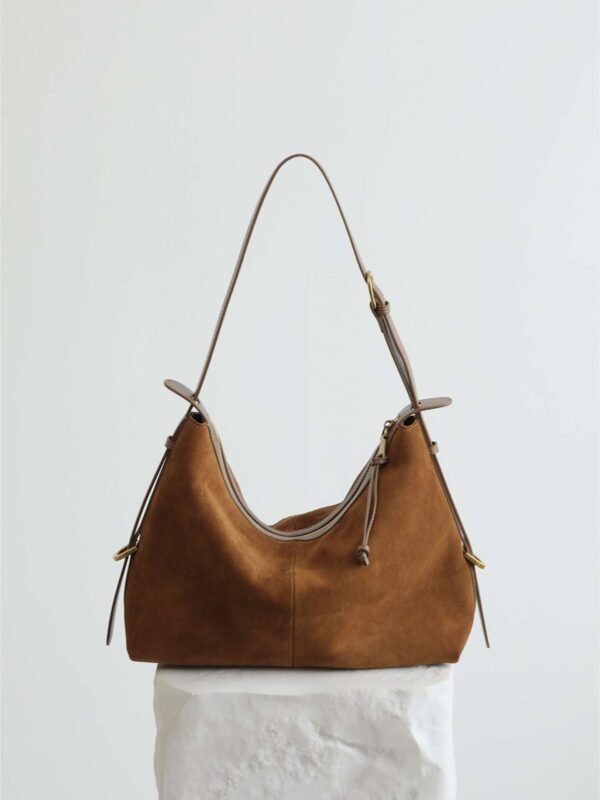 Womens Suede Hobo Shoulder Bag
