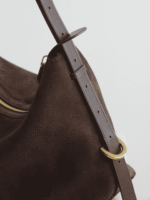 Womens Suede Hobo Shoulder Bag